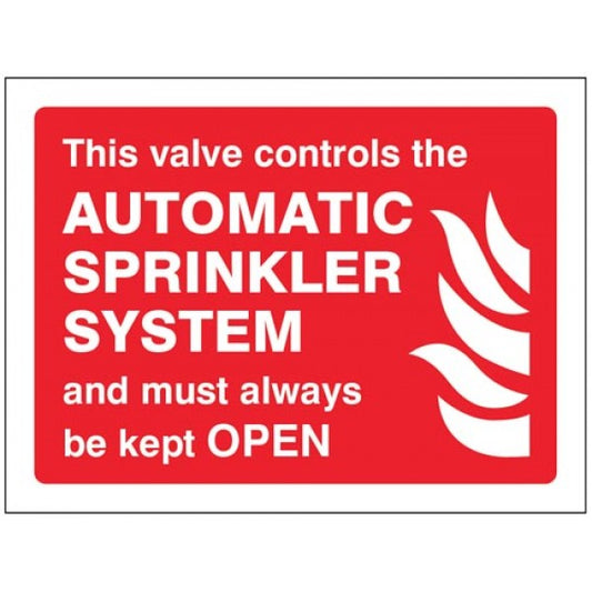 This valve controls automatic sprinkler system and must always be kept open (1449)