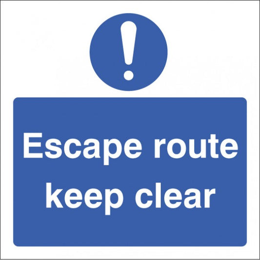Escape route keep clear ! (1649)