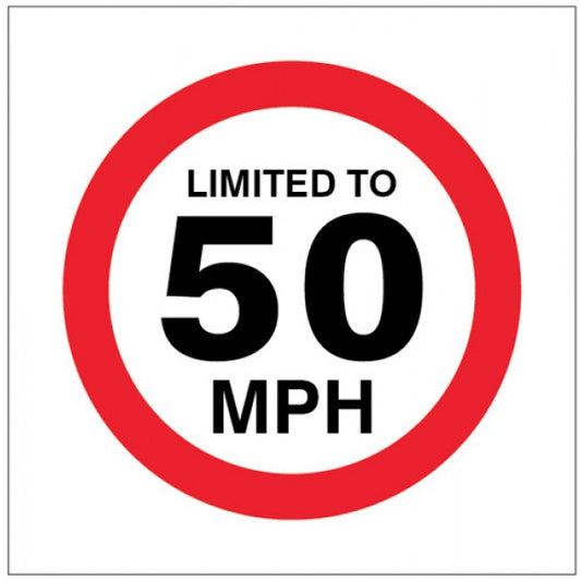 Limited to 50mph (1820)