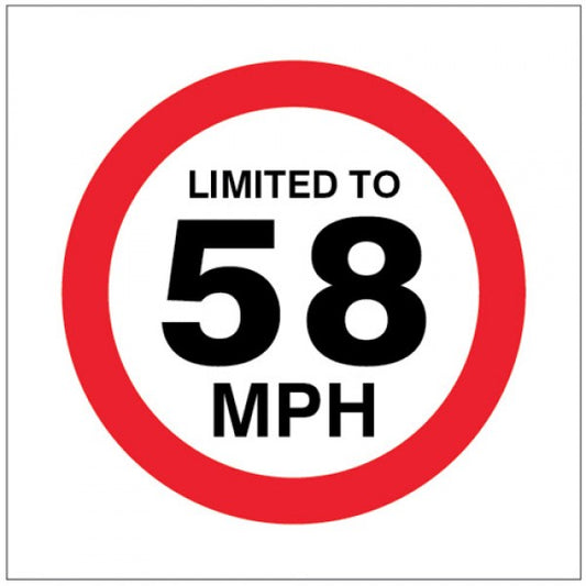 Limited to 58mph (1822)