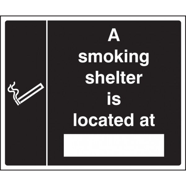 Smoking shelter located at (white/black) (3250)