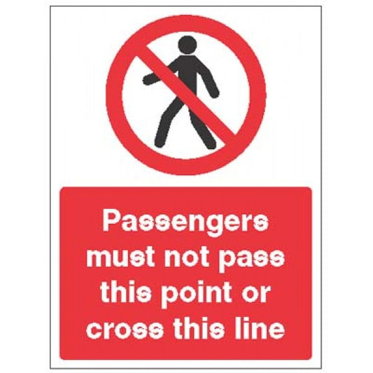 Passengers must not pass this point or cross this line (3260)