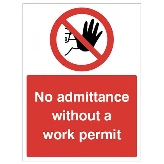 No admittance without a work permit (3263)