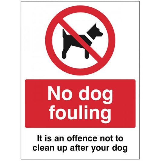 No dog fouling It is an offence not to clean up after your dog (3674)