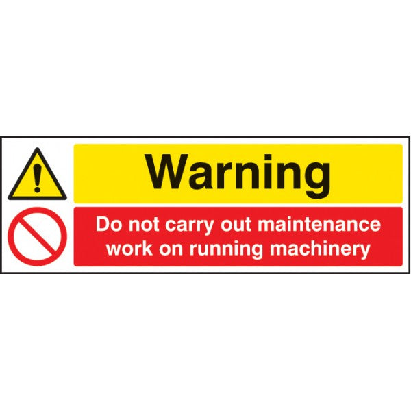 Warning do not carry out maintenance etc (4225)