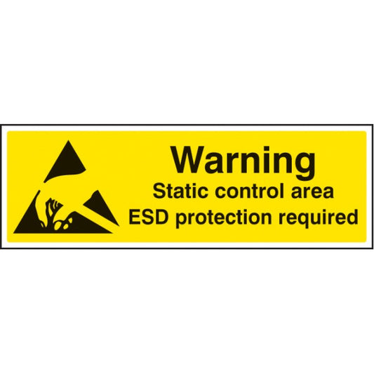 Warning static control area ESD protection required (4465)