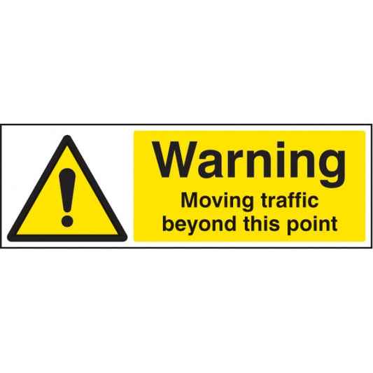 Warning moving traffic beyond this point (4491)