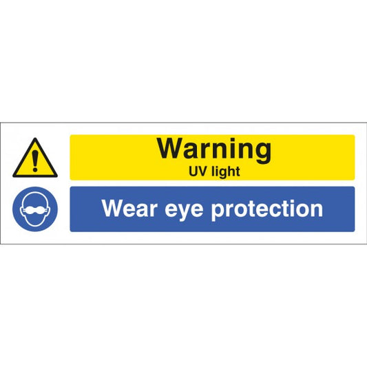 Warning UV light Wear eye protection (5463)