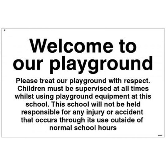 Welcome to our playground notice (5478)
