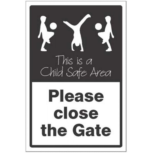 Please close the gate This is a child safe area (5481)