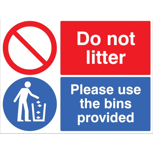 Do not litter Please use the bins provided (5493)