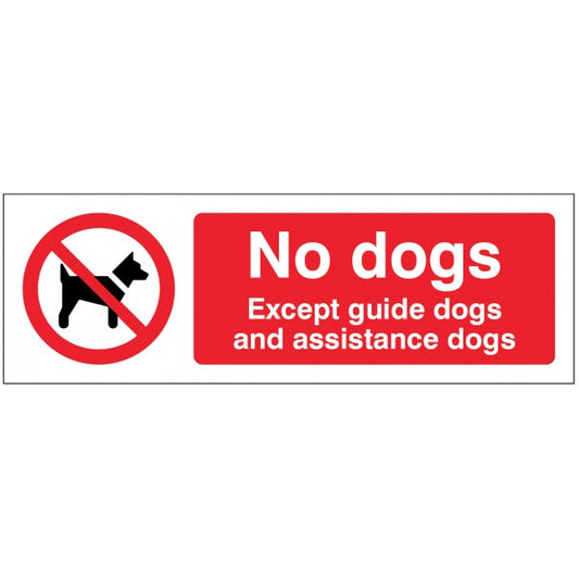 No dogs Except guide dogs and assistance dogs (5496)