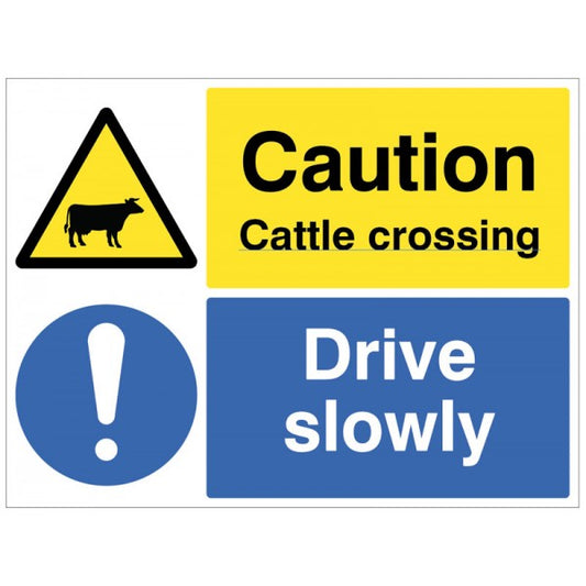 Cattle crossing Drive slowly (5530)