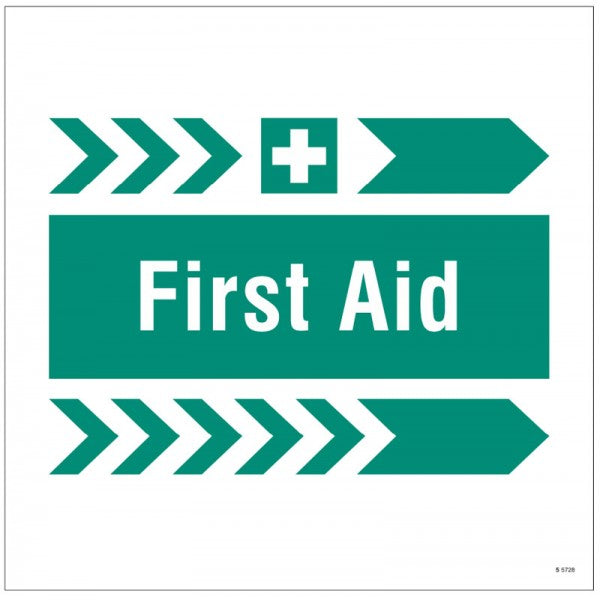 First aid, arrow right site saver sign 400x400mm (5728)
