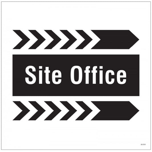 Site office, arrow right site saver sign 400x400mm (5731)