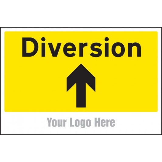 Diversion, arrow up, site saver sign 600x400mm (5751)