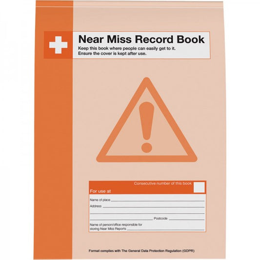 GDPR Compliant Workplace Near Miss Record Book, A4 (5937)