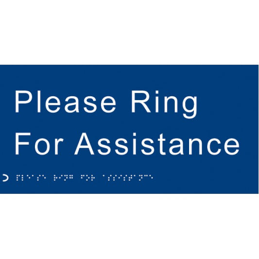Braille - Please ring for assistance (6149)