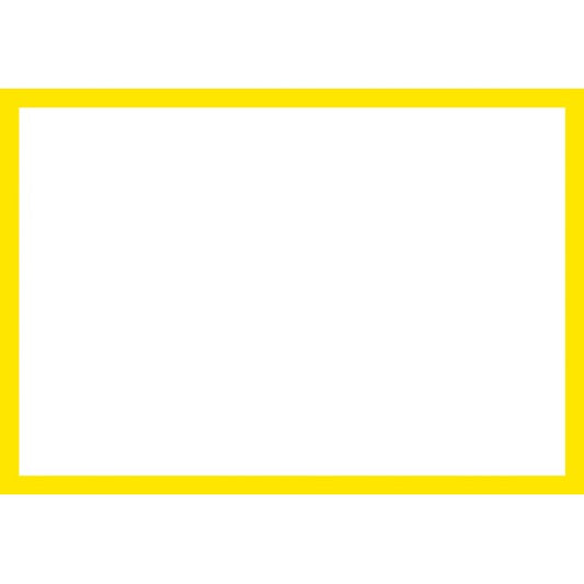 Blank Adapt-a-sign - Yellow Border 215x310mm (6194)