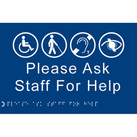 Braille - Please ask staff for help (6490)