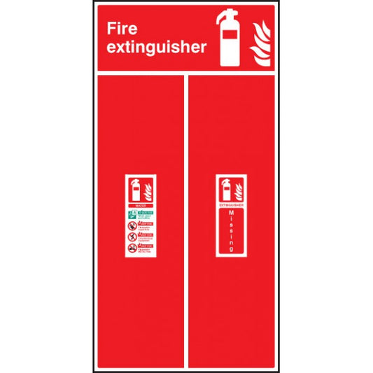 Fire extinguisher location board - water (8014)