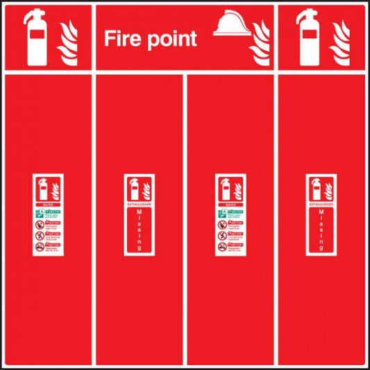 Fire extinguisher location board double (8020)