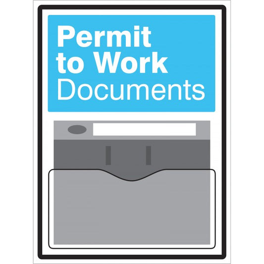 Permits Document Holder on 10mm Foam PVC 440x600mm (8216)