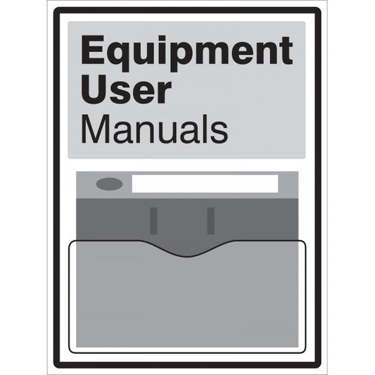 Equipment Manuals Document Holder on 10mm Foam PVC 440x600mm (8217)