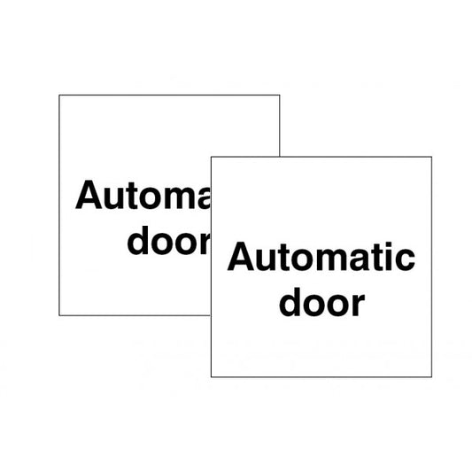 Automatic door Double sided self adhesive window sticker 150x150mm (8250)