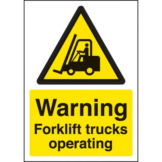 Warning forklift trucks operating - A4 rp (8374)