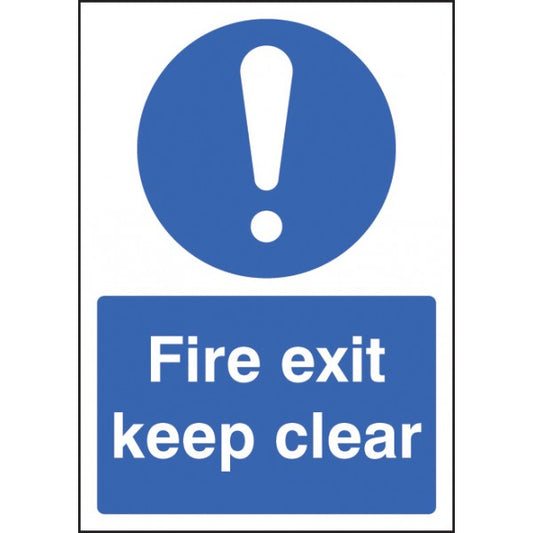 Fire exit keep clear - A4 rp (8396)