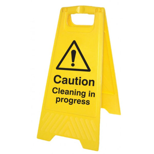 Caution cleaning in progress (free-standing floor sign) (8516)