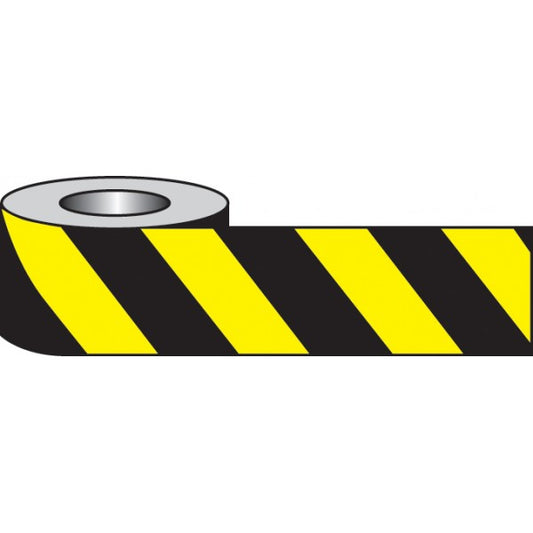 Self adhesive hazard tape 33m x 50mm - black/yellow (8630)