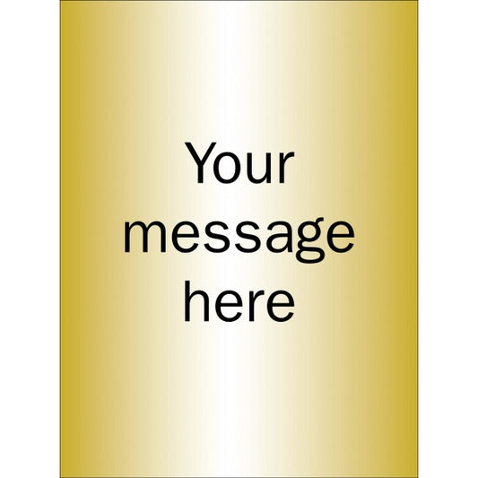 Design Your Own Brushed Brass Effect Sign 150x200mm (8861)