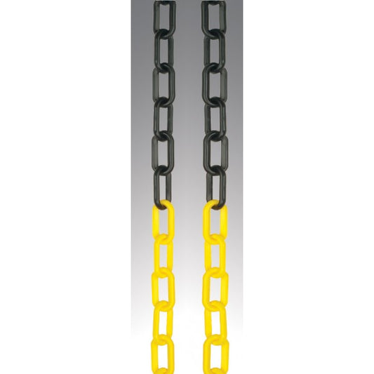 Chain 6mm black & yellow 10m length polyethylene (9042)