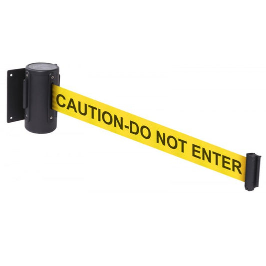 Wall mounted retractable barrier 4.6m CAUTION DO NOT ENTER (9497)