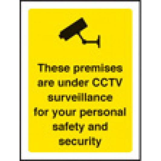 Premises are under CCTV surveillance 75x100mm sav on face (9790)