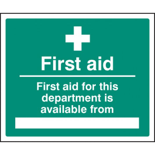 First aid for department available from (6018)