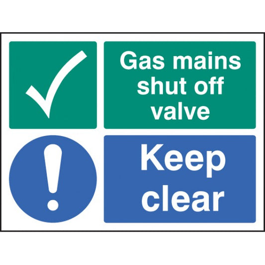 Gas mains shut off valve keep clear (6035)
