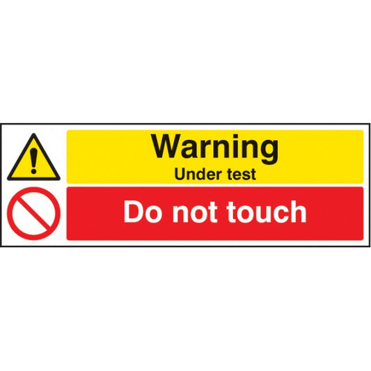 Warning under test do not touch (6209)