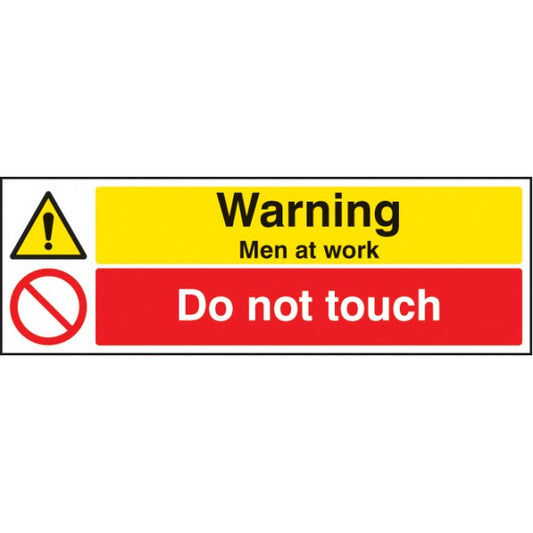 Warning men at work do not touch (6213)