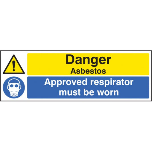 Danger asbestos approved respirator must be worn (6271)