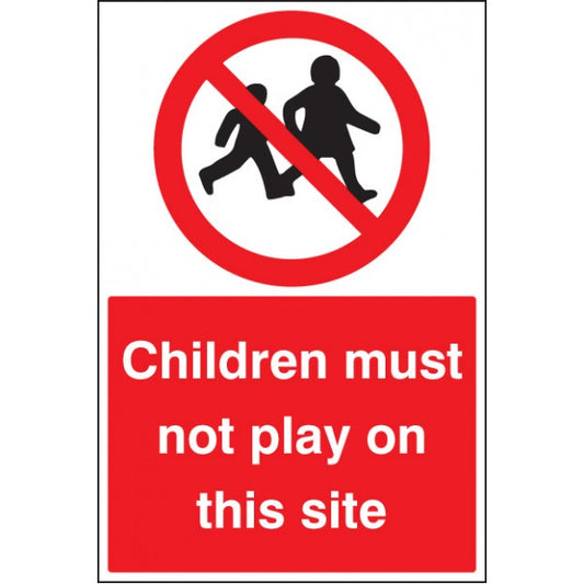 Children must not play on this site (6405)