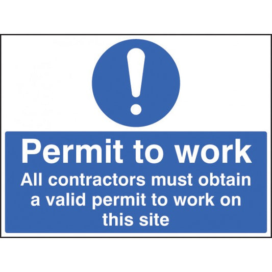 Permit to work all contractors must obtain a permit (6411)