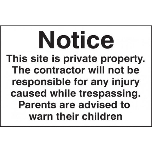 Notice this site is private property etc (6440)