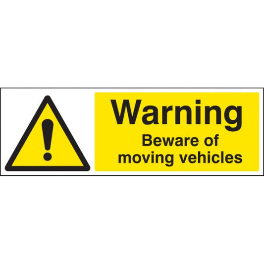 Warning beware of moving vehicles (6459)