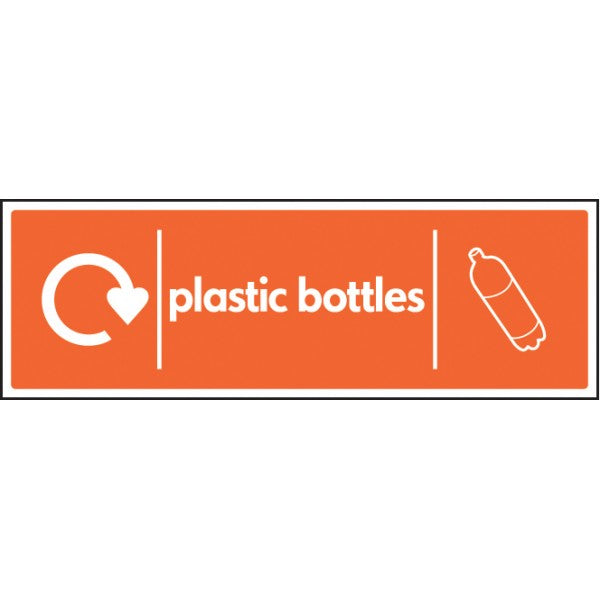 WRAP Recycling Sign - Plastic Bottles (6632)