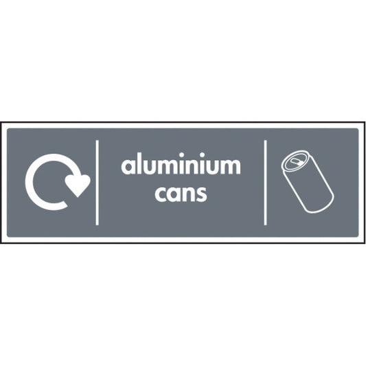 WRAP Recycling Sign - Aluminium cans (6647)