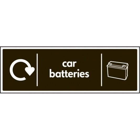 WRAP Recycling Sign - Car batteries (6653)