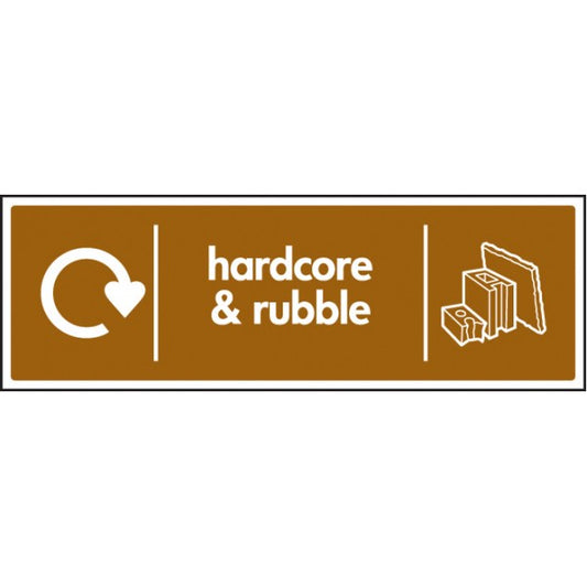 WRAP Recycling Sign - Hardcore & rubble (6657)